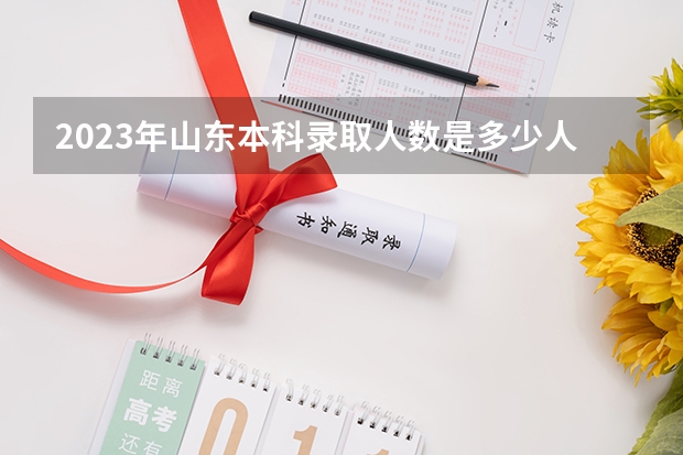 2023年山东本科录取人数是多少人？