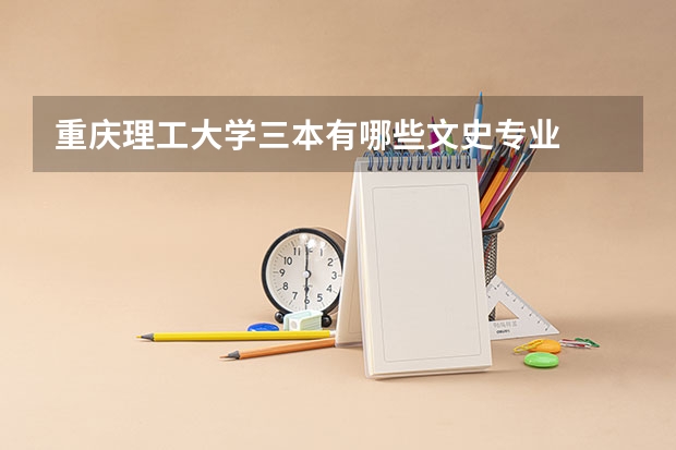 重庆理工大学三本有哪些文史专业