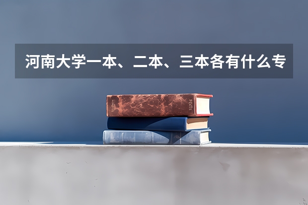 河南大学一本、二本、三本各有什么专业？