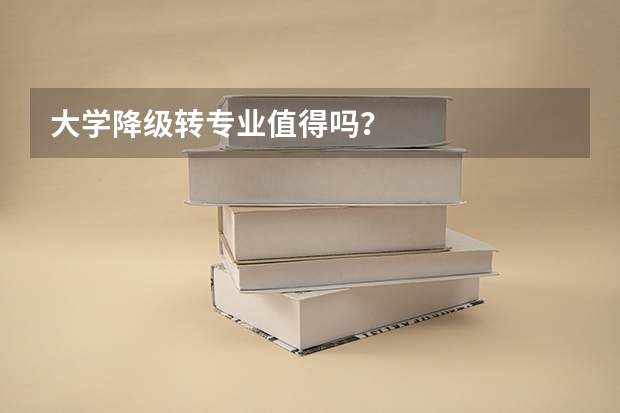 大学降级转专业值得吗？