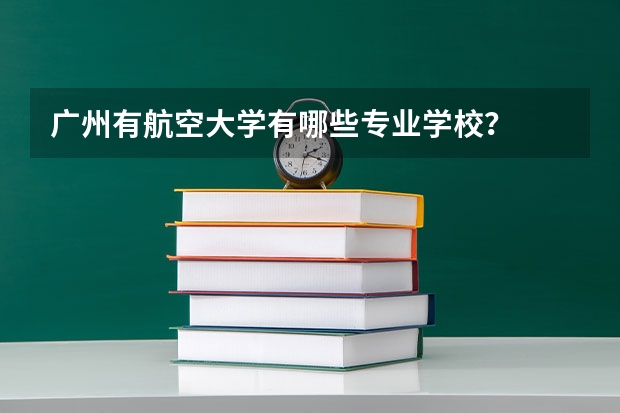 广州有航空大学有哪些专业学校?