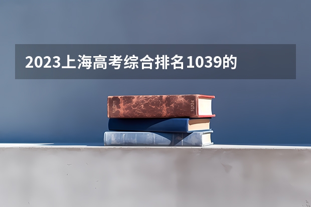 2023上海高考综合排名1039的考生报什么大学好 往年录取分数线